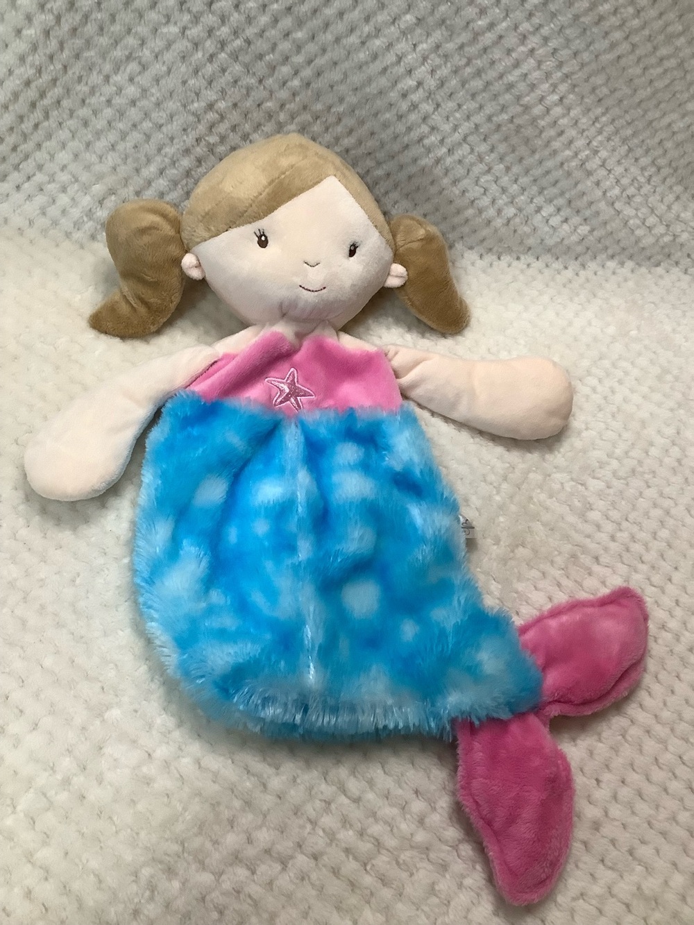 Baby GANZ Plush Millie Mermaid Lovey Flat A Pat Doll Snuggler Lovey Security Toy - Picture 4 of 11